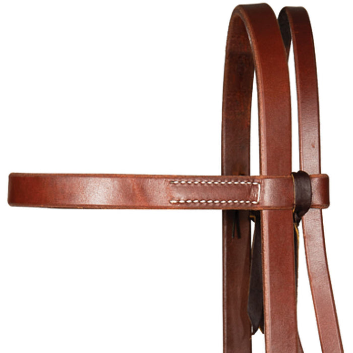 Professionals Choice 34in Silver and Copper Double Buckle Ranch Single Ear Headstall