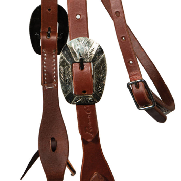 Professionals Choice 3/4in Silver Double Buckle Ranch Browband Headstall
