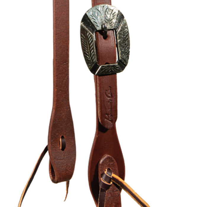 Professionals Choice 3/4in Silver Double Buckle Ranch Single Ear Headstall