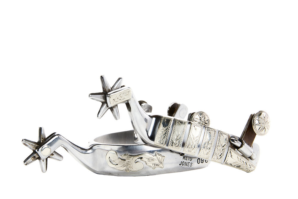 Reid Jones Silver Bar with 6 Point Rowel Spur