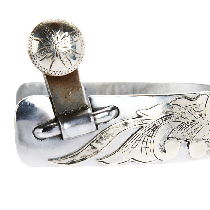 Reid Jones Wheat and Silver Bar 6 Point Rowel Spur