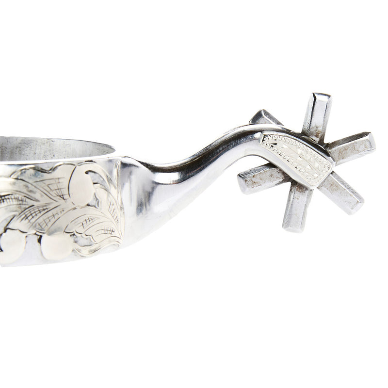 Reid Jones Wheat and Silver Bar 6 Point Rowel Spur