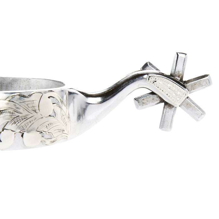 Reid Jones Wheat and Silver Bar 6 Point Rowel Spur