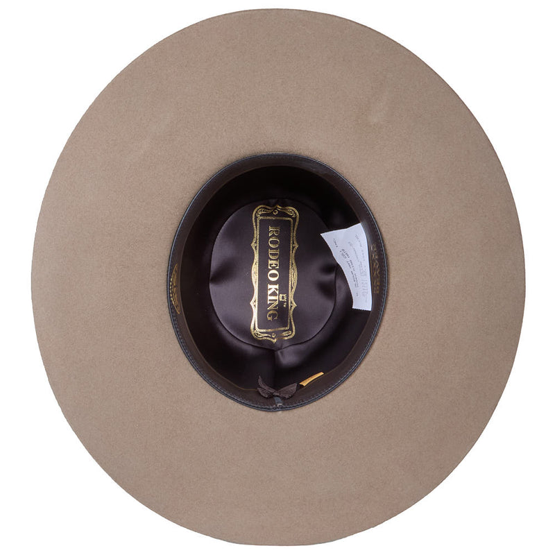 Rodeo King 5X Pecan 4 1/4in Brim Self Band Open Crown