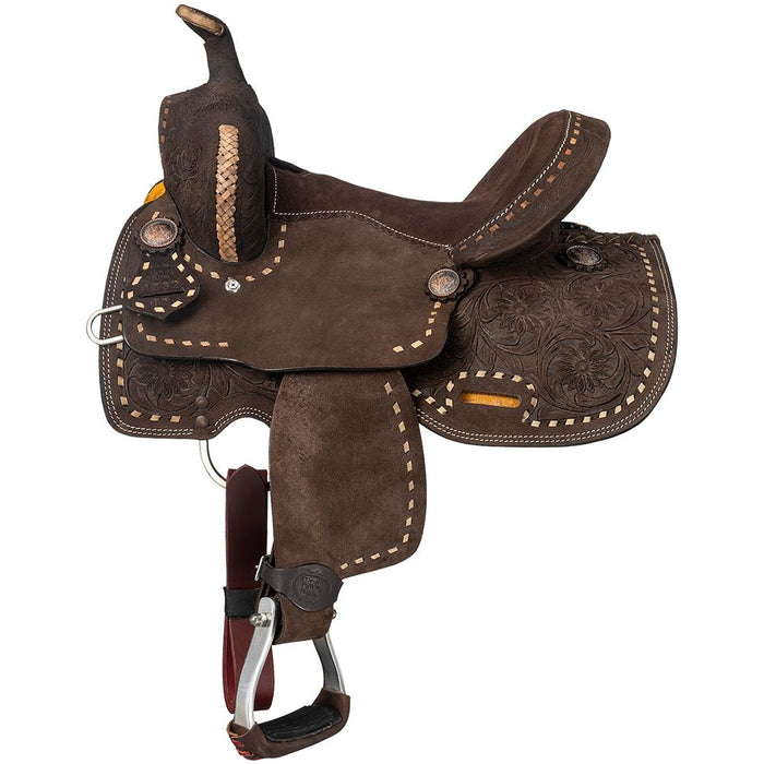 Tough 1 Royal King 12in Brisby Roughtout Youth Barrel Saddle