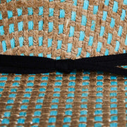 Rodeo King Turquoise Jute Open Crown 4-1/2in. Brim Straw Cowboy Hat