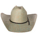 Rodeo King Turquoise Jute Open Crown 4-1/2in. Brim Straw Cowboy Hat