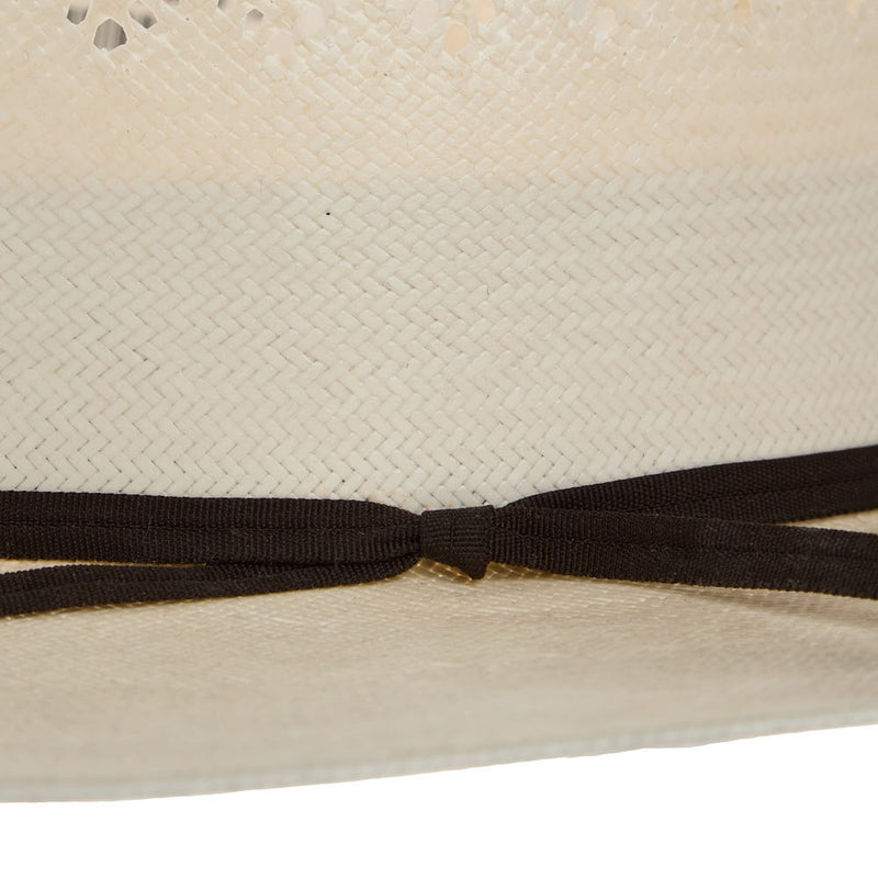 Rodeo King RK Ivory The Aztec 4 1/4in Brim Leather Sweat OC Straw Hat