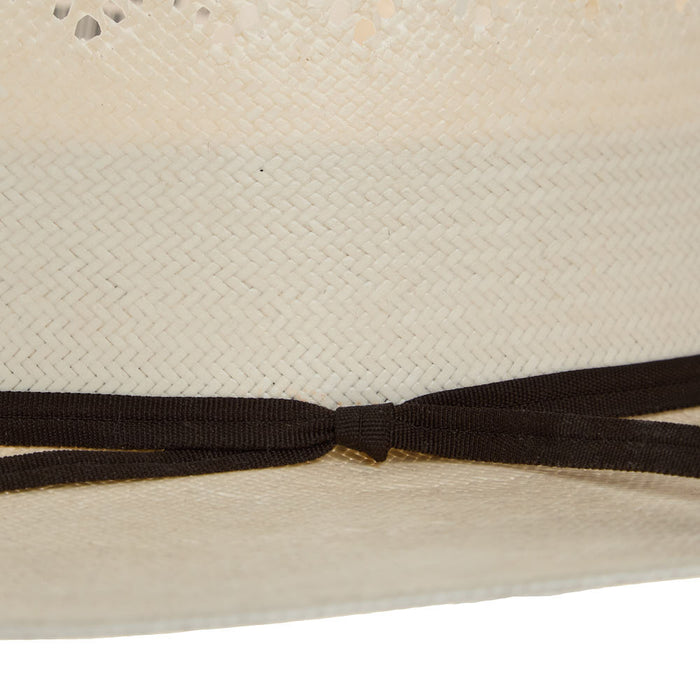 Rodeo King RK Ivory The Aztec 4 1/4in Brim Leather Sweat OC Straw Hat