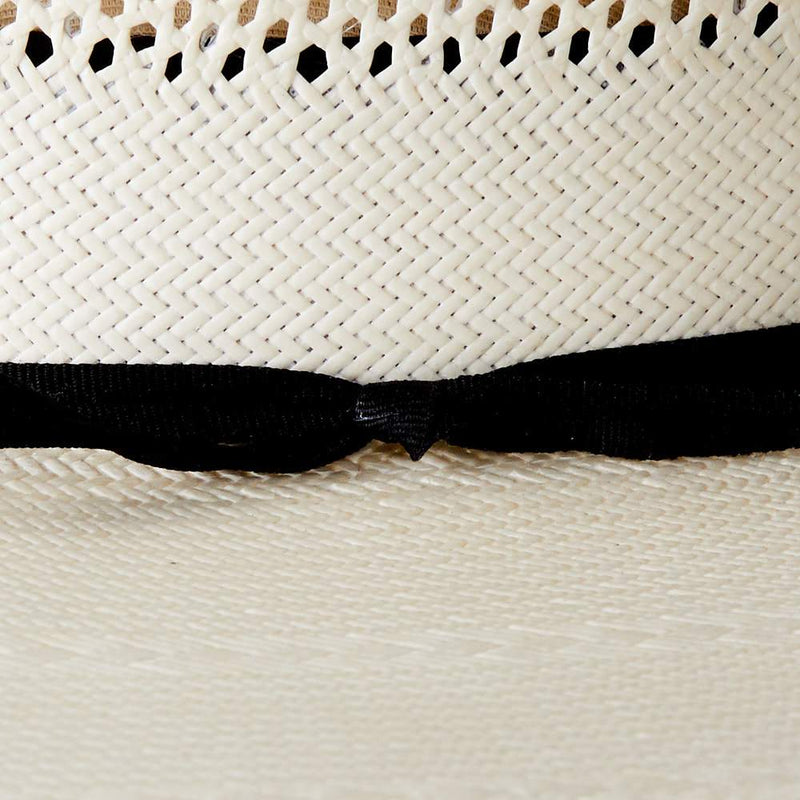 Rodeo King Ivory Double Diamond Open Crown 4 1/2in. Brim Straw Cowboy Hat