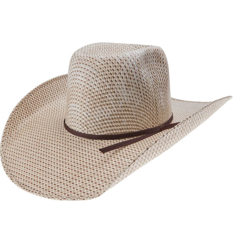 Rodeo King 3 Tone Open Crown 5in. Brim Straw Cowboy Hat