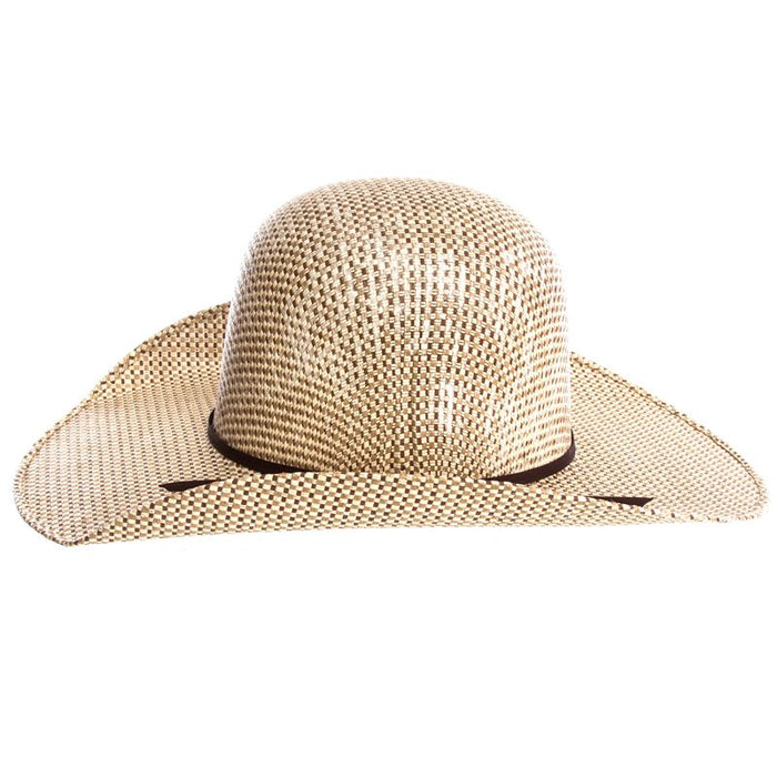 Rodeo King 3 Tone Open Crown 4-1/2in. Brim Straw Cowboy Hat