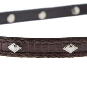 Rodeo King Brown Lizard Print with Diamond Concho Hat Band