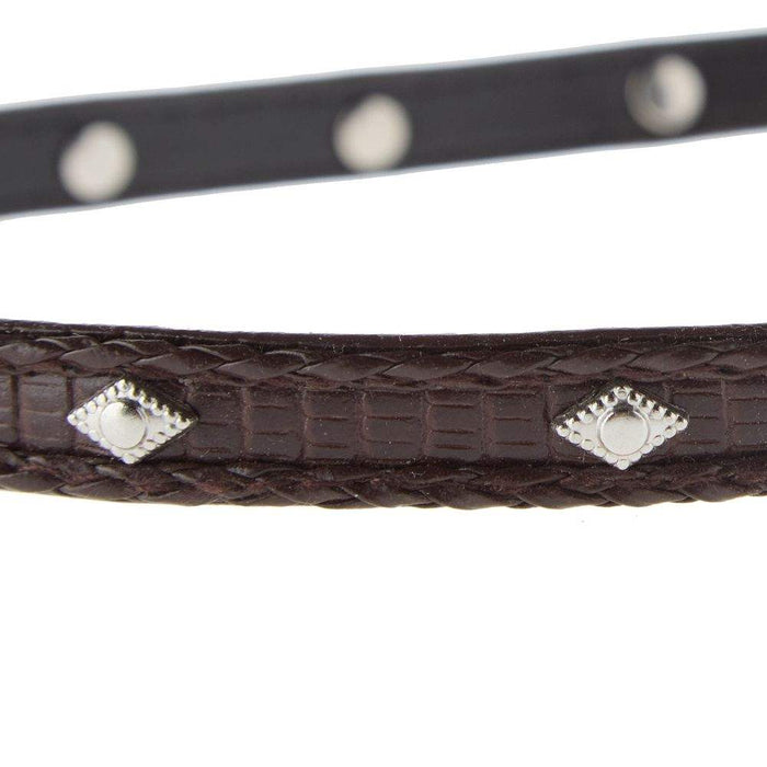 Rodeo King Brown Lizard Print with Diamond Concho Hat Band