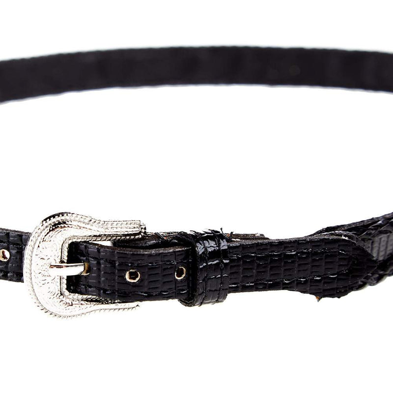 Rodeo King Black Lizard Print with Diamond Concho Hat Band