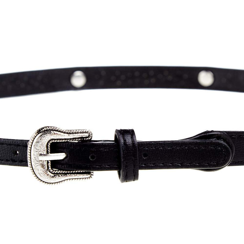 Rodeo King Black Hat Band with Cross Conchos