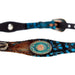 Rodeo King Multi Colored Feather Hat Band with Patina Conchos