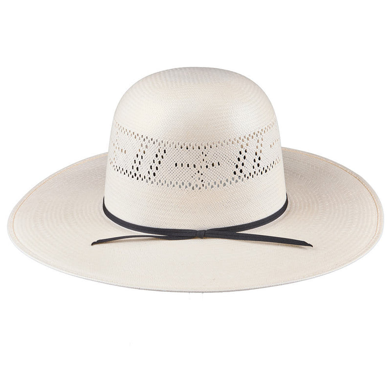 Rodeo King Ivory Cross 4 1/4in Brim Open Crown Straw Hat