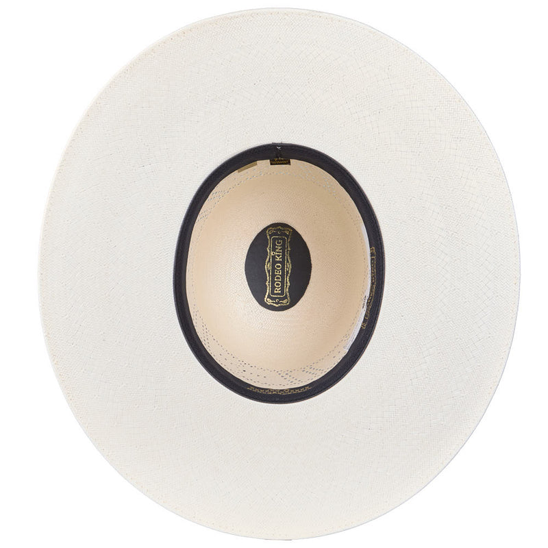 Rodeo King Ivory Cross 4 1/4in Brim Open Crown Straw Hat