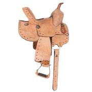 Tough 1 Branson 12in. Youth Roughout Barrel Saddle with Buckstitch