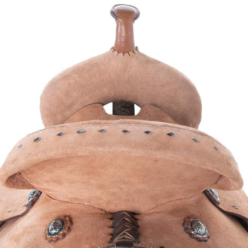 Tough 1 Branson 12in. Youth Roughout Barrel Saddle with Buckstitch