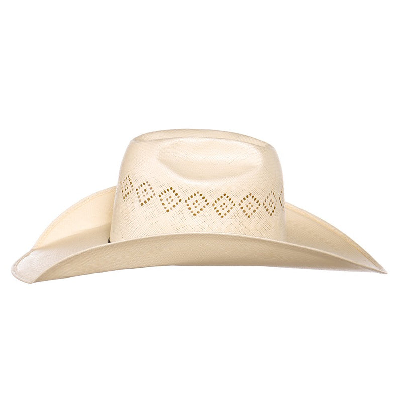 Rodeo King 24K Shantung Diamond 4 1/2in. Brim Open Crown Straw Hat