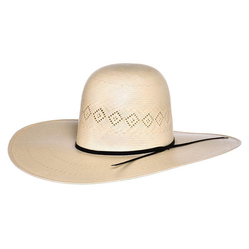 Rodeo King 24K Shantung Diamond 4 1/2in. Brim Open Crown Straw Hat