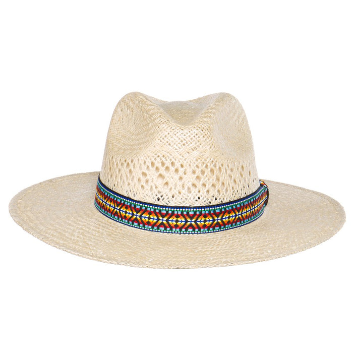 Rodeo King Tracker Jute with Tapestry Band 3 1/in.` Brim Fashion Straw Hat