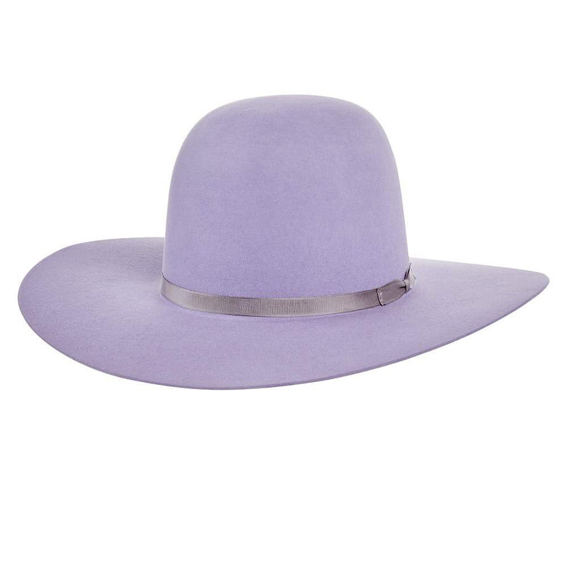 Rodeo King 7X Lilac Grey Ribbon Band 4in. Brim Felt Cowboy Hat