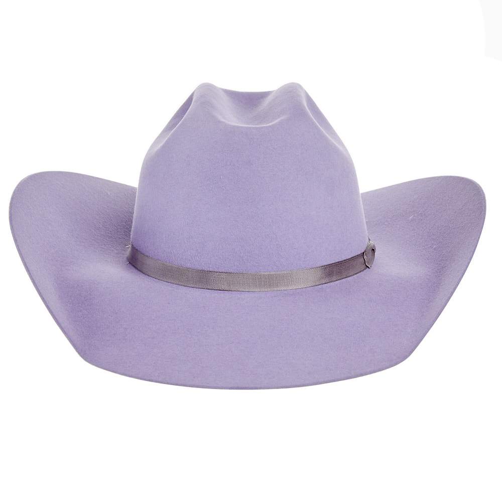 LAD MUSICIAN セットアップ 21AW GRAY PURPLE Rodeo King 7X Lilac Grey Ribbon Band 4in. Brim Felt Cowboy Hat — NRS