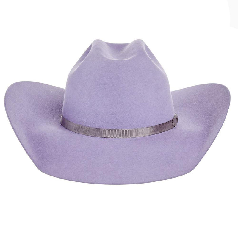 Rodeo King 7X Lilac Grey Ribbon Band 4in. Brim Felt Cowboy Hat