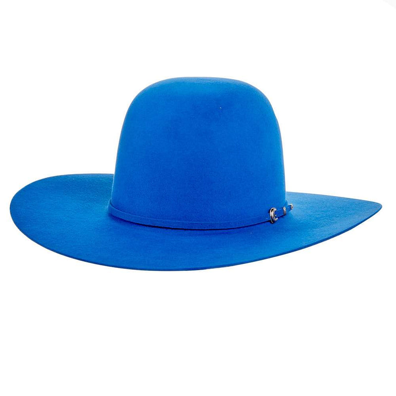 Rodeo King 7X Cobalt Blue 4in. Brim Open Crown Felt Cowboy Hat