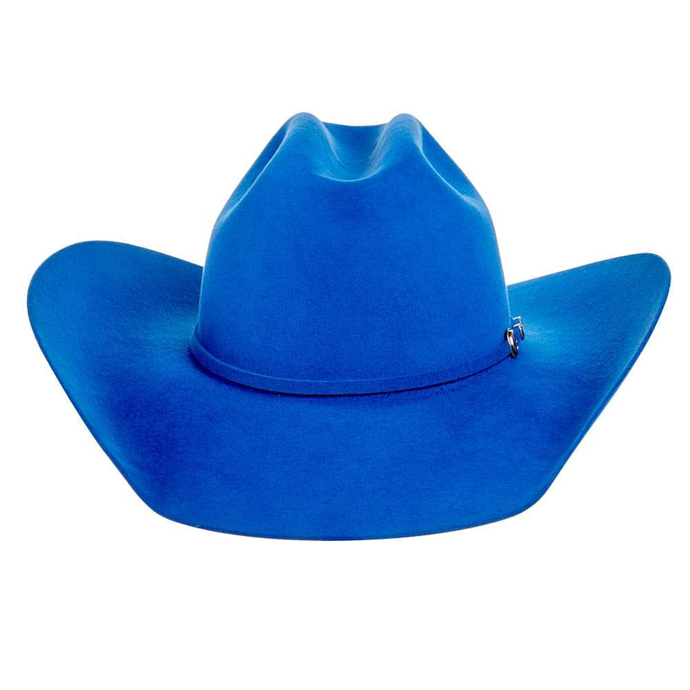Rodeo King 7X Cobalt Blue 4in. Brim Open Crown Felt Cowboy Hat — NRS