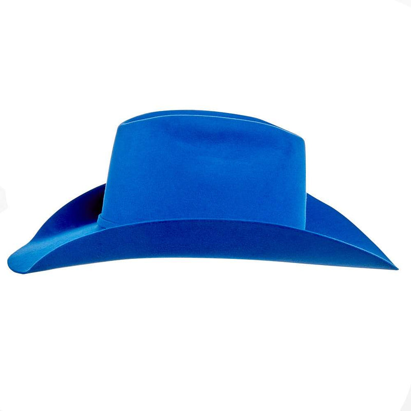 Rodeo King 7X Cobalt Blue 4in. Brim Open Crown Felt Cowboy Hat