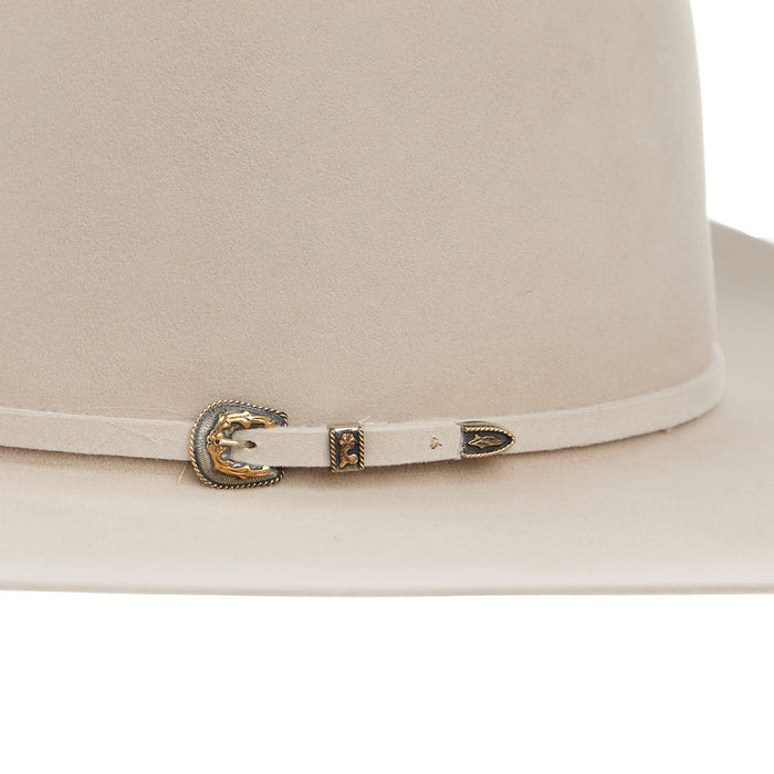 Rodeo King 100X Silverbelly 4 1/2in Brim Open Crown