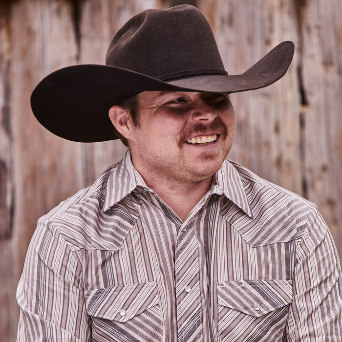 Rodeo King 7X Chocolate 5in. Brim Open Crown Self Band Felt Hat