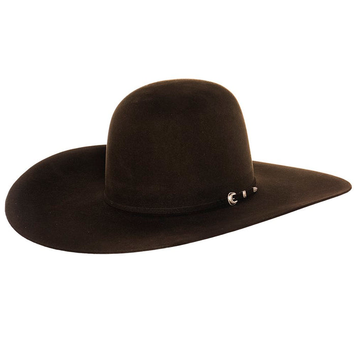 Rodeo King 7X Chocolate 5in. Brim Open Crown Self Band Felt Hat