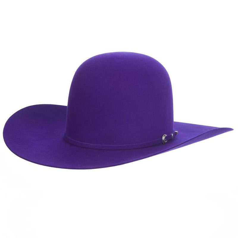 Rodeo King 7X Purple Self Band 4 1/4in. Brim Open Crown Felt Cowboy Hat
