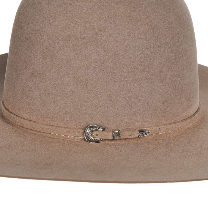 Rodeo King Natural 100X Self Band 4 1/2in. Brim Open Crown Felt Cowboy Hat
