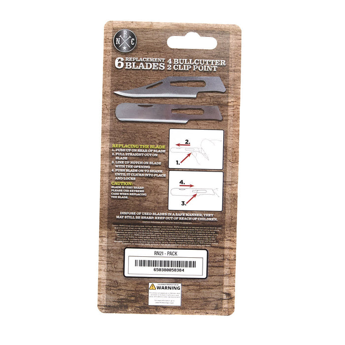 Rusted Nail Knives Replacement RN21 Blade Pack 6 Blades