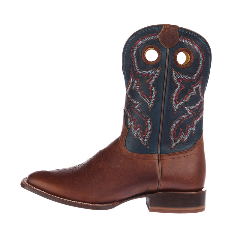 Tony Lama Men`s Lars Brown Cowhide Vamp 11In Blue Cowhide Top Boot