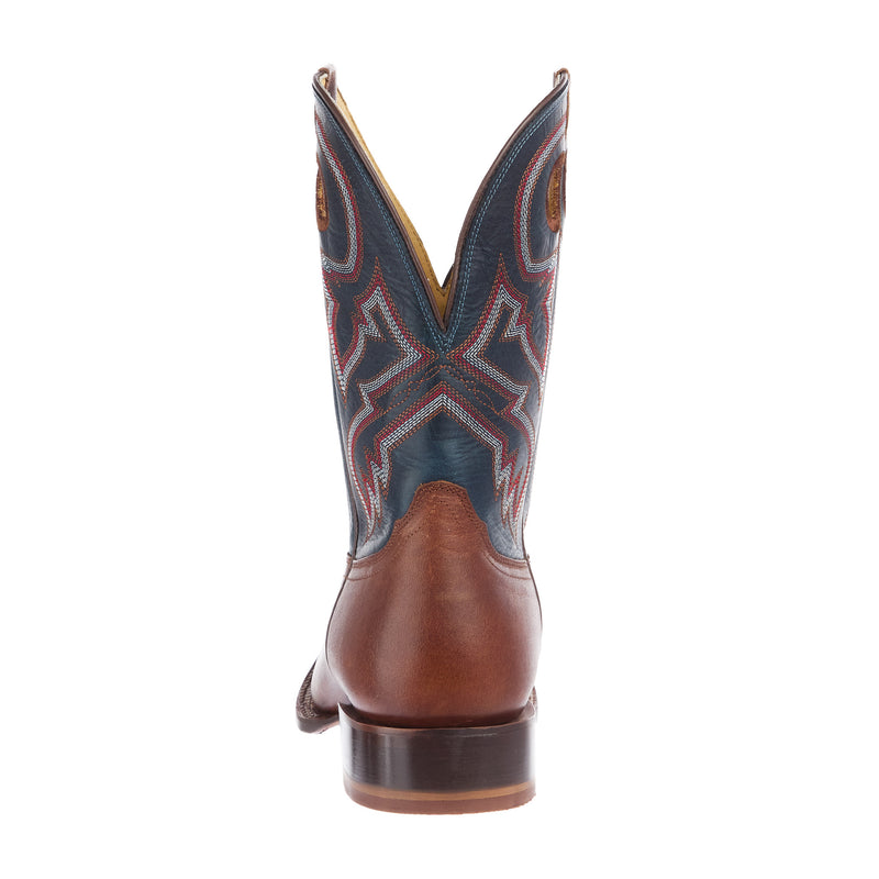 Tony Lama Men`s Lars Brown Cowhide Vamp 11In Blue Cowhide Top Boot