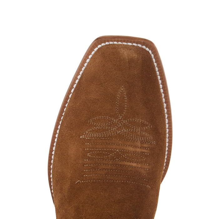 Tony Lama Men's Ranchero Tan Suede Vamp 13in Orange Cowhide Top
