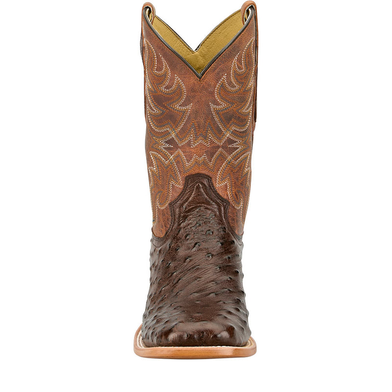 Tony Lama Men's Blaine Kango Tobacco ReQuill Ostrich Vamp 11In Tan Top Boot