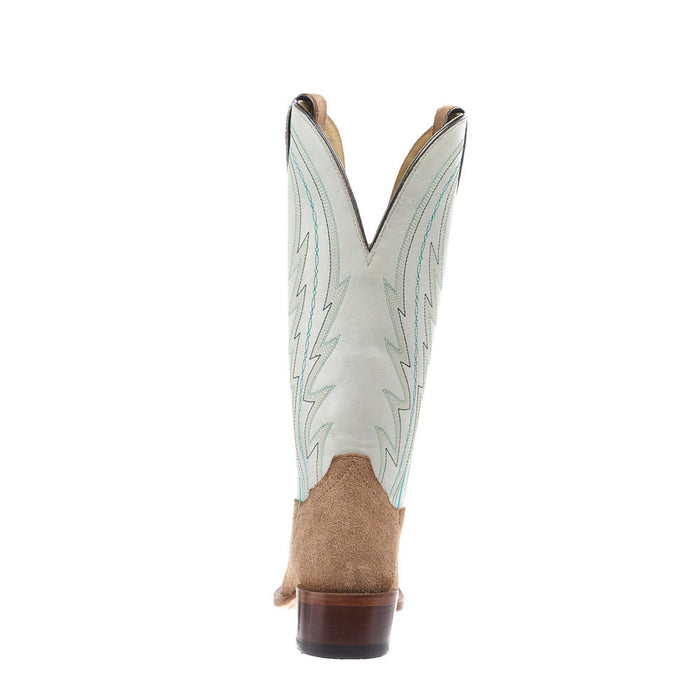 Tony Lama Women's Taupe Suede 13In Snow Cowhide Top Boot