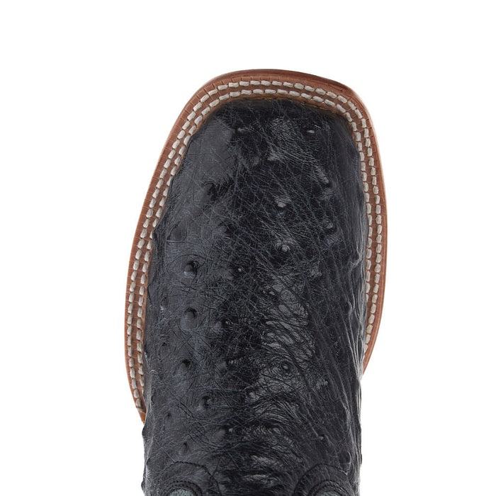 Tony Lama Women's Cheyenne Grey Ostrich Vamp 11in. Blue Goat Top