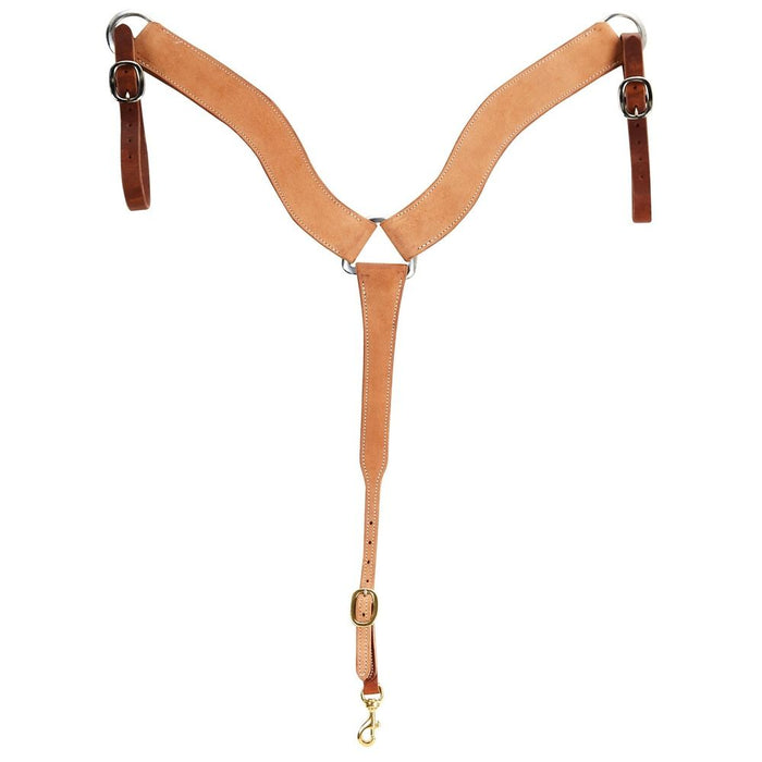 Cowperson Tack 2 3/4 Inch Roughout Leather Contoured Breast Collar