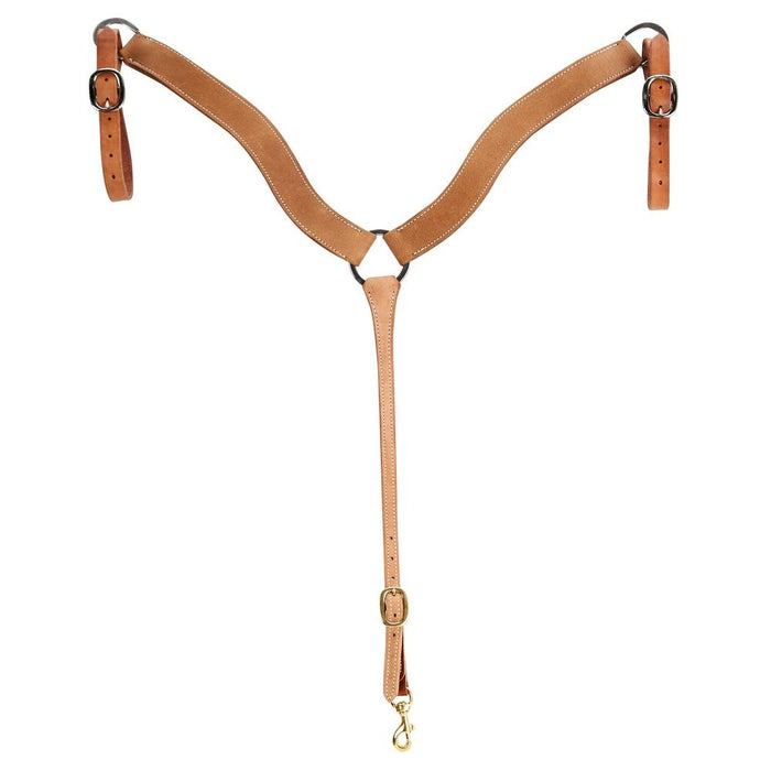 Cowperson Tack 2 Inch Roughout Leather Contoured Breast Collar