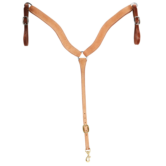 Cowperson Tack 1 3/4 Inch Roughout Leather Contoured Breast Collar