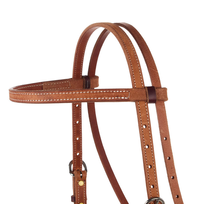 Cowperson Tack Roughout Double Buckle Browband Headstall